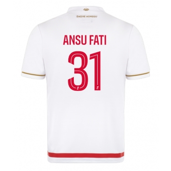 AS Monaco Ansu Fati #31 Maglia Gara Casa Repliche 2025-26 Maniche Corte